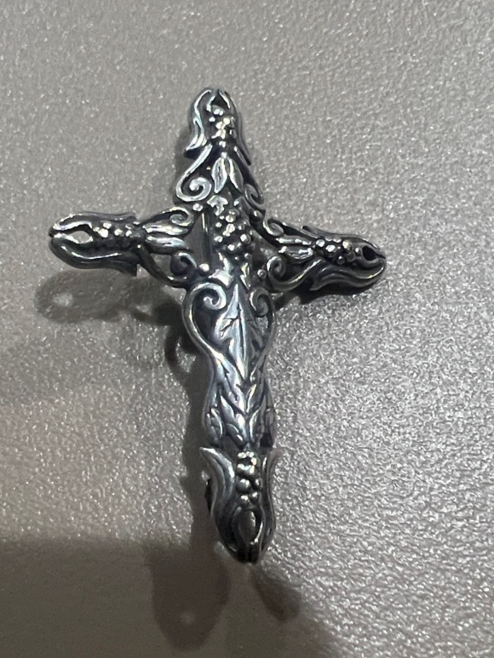 Vintage Ornate Cross JEZLAINE 925 Sterling Silver